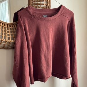 Distressed Aerie Cropped Crewneck